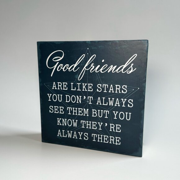 Barnyard Designs Box Sign, Good Friends are like stars, Wood, 6" X 6" - Picture 10 of 10